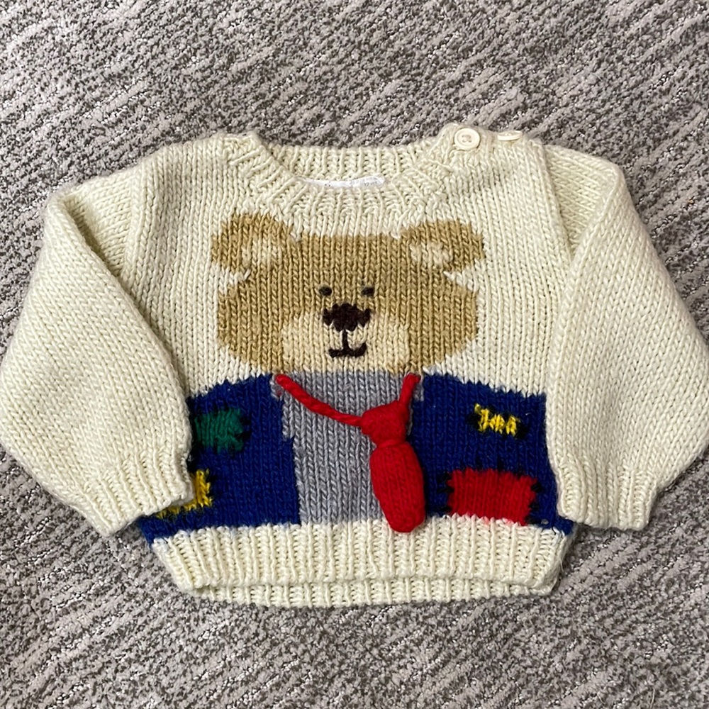 Vintage Neiman-Marcus Teddy Bear Sweater